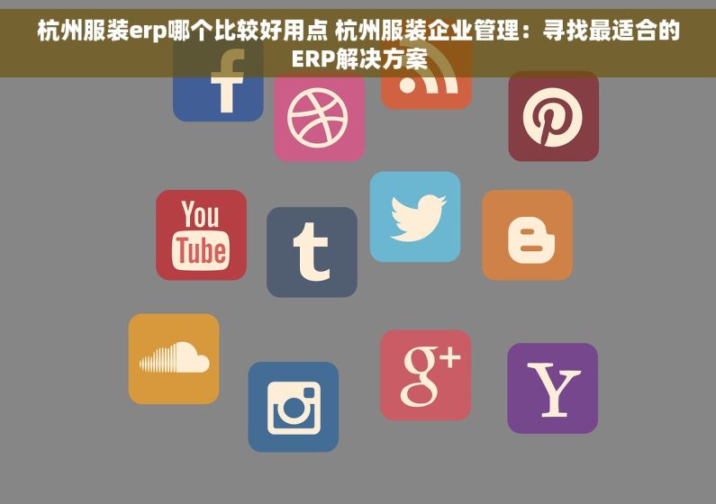 杭州服装erp哪个比较好用点 杭州服装企业管理：寻找最适合的ERP解决方案