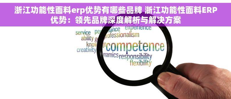 浙江功能性面料erp优势有哪些品牌 浙江功能性面料ERP优势：领先品牌深度解析与解决方案