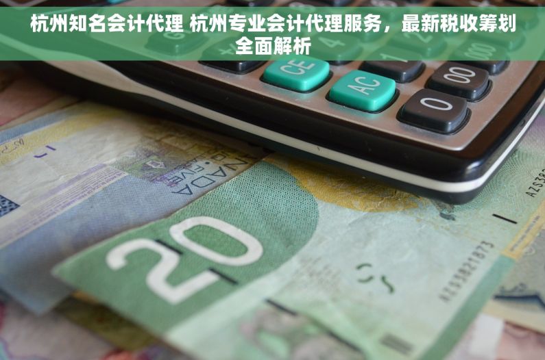 杭州知名会计代理 杭州专业会计代理服务，最新税收筹划全面解析