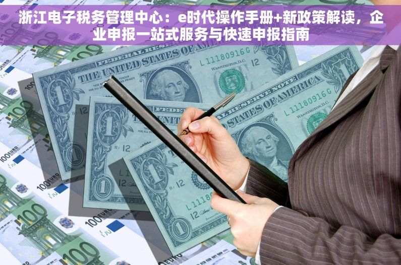 浙江电子税务管理中心：e时代操作手册+新政策解读，企业申报一站式服务与快速申报指南