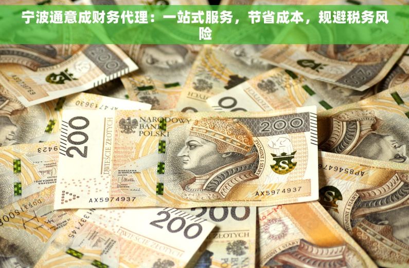 宁波通意成财务代理：一站式服务，节省成本，规避税务风险