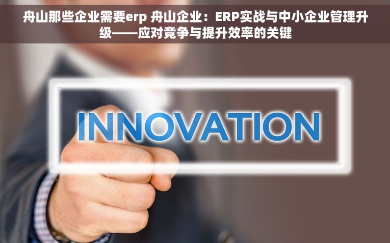 舟山那些企业需要erp 舟山企业：ERP实战与中小企业管理升级——应对竞争与提升效率的关键