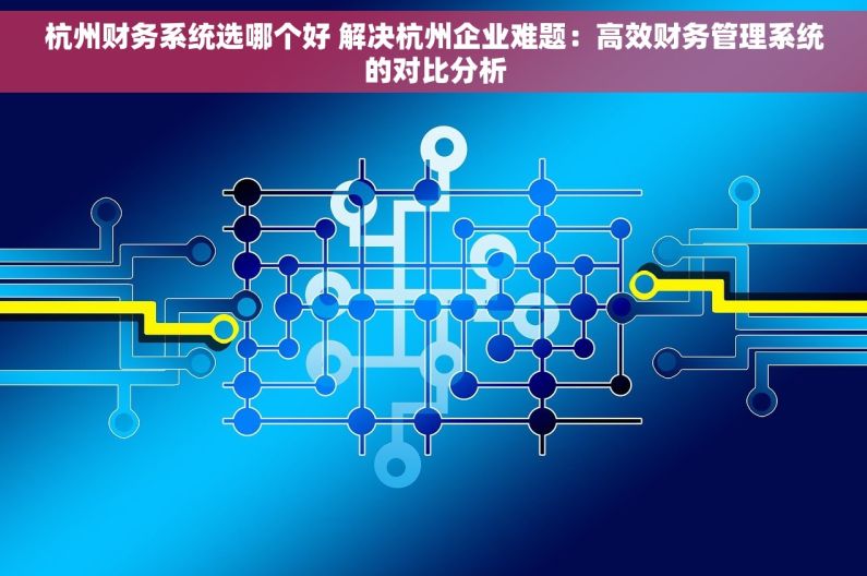 杭州财务系统选哪个好 解决杭州企业难题：高效财务管理系统的对比分析
