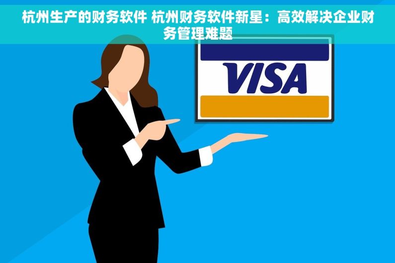 杭州生产的财务软件 杭州财务软件新星：高效解决企业财务管理难题