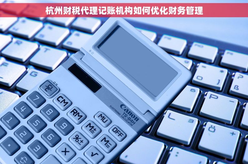 杭州财税代理记账机构如何优化财务管理