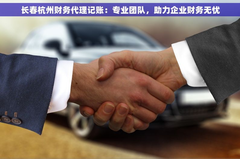 长春杭州财务代理记账：专业团队，助力企业财务无忧
