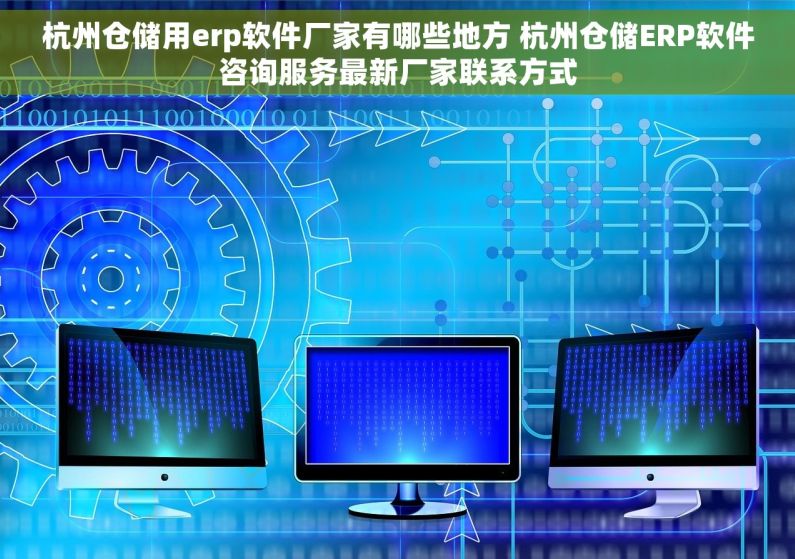 杭州仓储用erp软件厂家有哪些地方 杭州仓储ERP软件咨询服务最新厂家联系方式