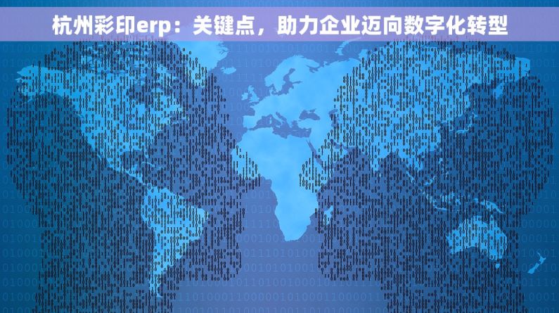 杭州彩印erp：关键点，助力企业迈向数字化转型