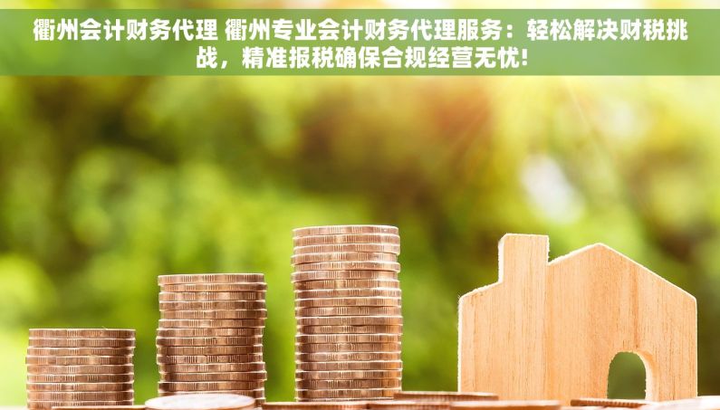 衢州会计财务代理 衢州专业会计财务代理服务：轻松解决财税挑战，精准报税确保合规经营无忧!