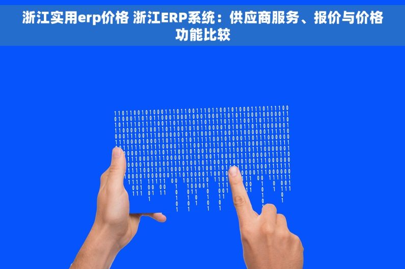 浙江实用erp价格 浙江ERP系统：供应商服务、报价与价格功能比较