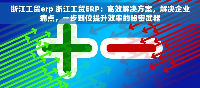 浙江工贸erp 浙江工贸ERP：高效解决方案，解决企业痛点，一步到位提升效率的秘密武器