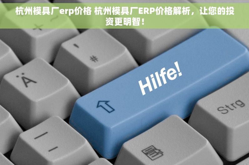 杭州模具厂erp价格 杭州模具厂ERP价格解析，让您的投资更明智！