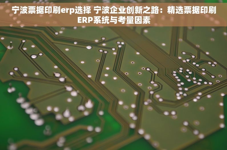 宁波票据印刷erp选择 宁波企业创新之路：精选票据印刷ERP系统与考量因素