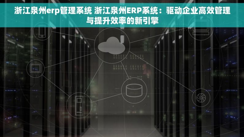 浙江泉州erp管理系统 浙江泉州ERP系统：驱动企业高效管理与提升效率的新引擎