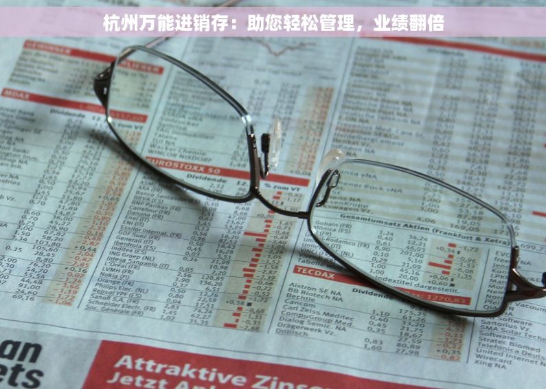 杭州万能进销存：助您轻松管理，业绩翻倍