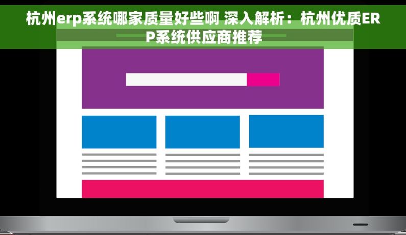 杭州erp系统哪家质量好些啊 深入解析：杭州优质ERP系统供应商推荐