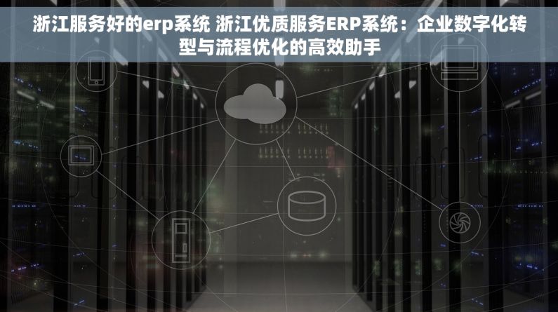浙江服务好的erp系统 浙江优质服务ERP系统：企业数字化转型与流程优化的高效助手
