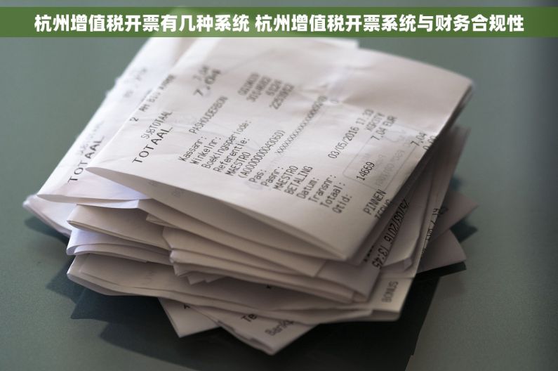 杭州增值税开票有几种系统 杭州增值税开票系统与财务合规性