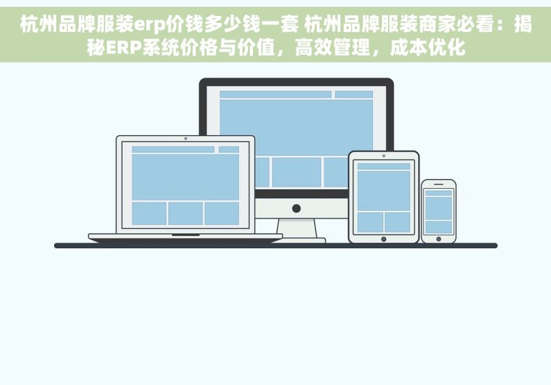 杭州品牌服装erp价钱多少钱一套 杭州品牌服装商家必看：揭秘ERP系统价格与价值，高效管理，成本优化