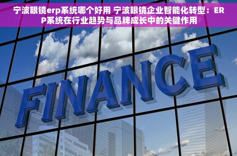 宁波眼镜erp系统哪个好用 宁波眼镜企业智能化转型：ERP系统在行业趋势与品牌成长中的关键作用