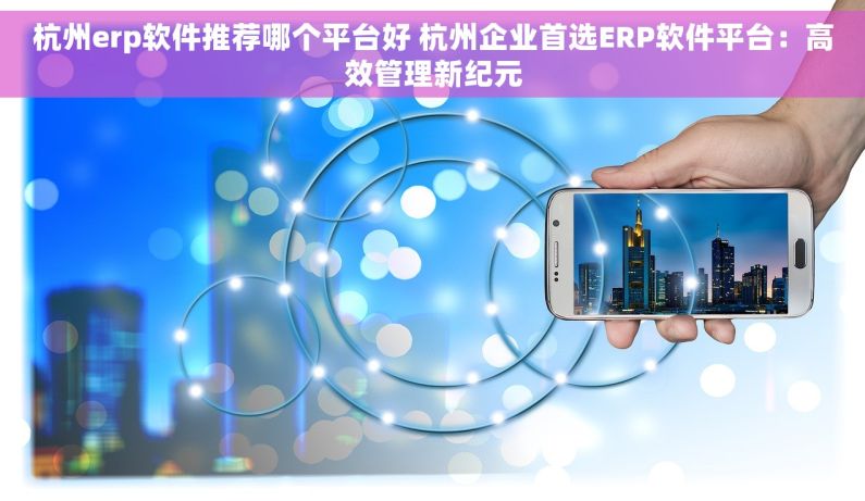 杭州erp软件推荐哪个平台好 杭州企业首选ERP软件平台：高效管理新纪元