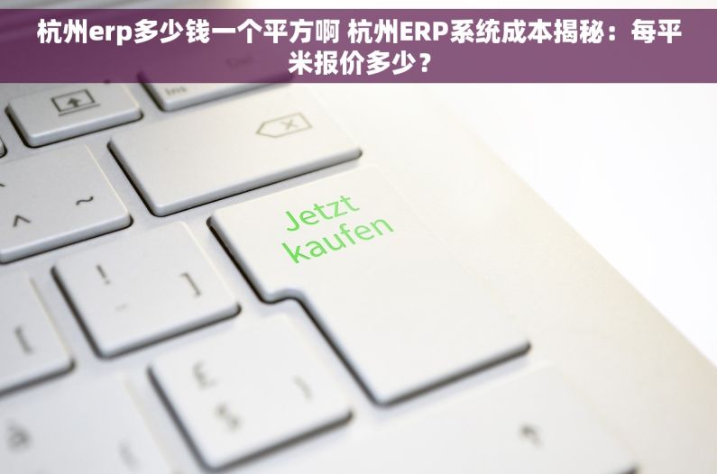 杭州erp多少钱一个平方啊 杭州ERP系统成本揭秘：每平米报价多少？