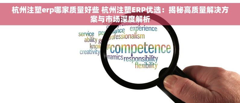 杭州注塑erp哪家质量好些 杭州注塑ERP优选：揭秘高质量解决方案与市场深度解析