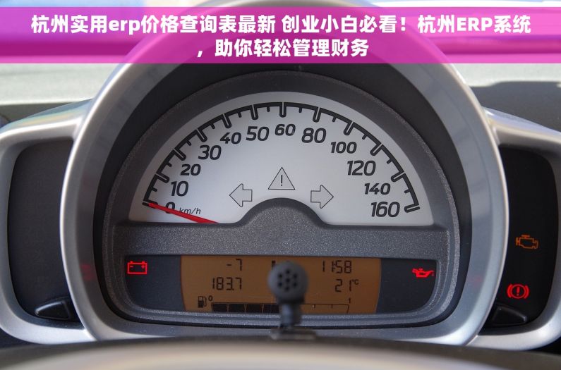 杭州实用erp价格查询表最新 创业小白必看！杭州ERP系统，助你轻松管理财务