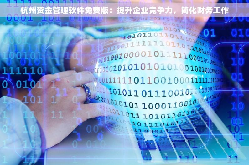 杭州资金管理软件免费版：提升企业竞争力，简化财务工作