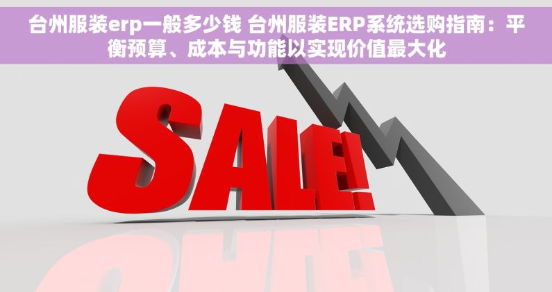 台州服装erp一般多少钱 台州服装ERP系统选购指南：平衡预算、成本与功能以实现价值最大化