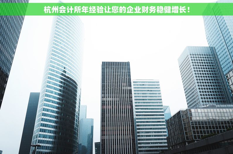 杭州会计所年经验让您的企业财务稳健增长！