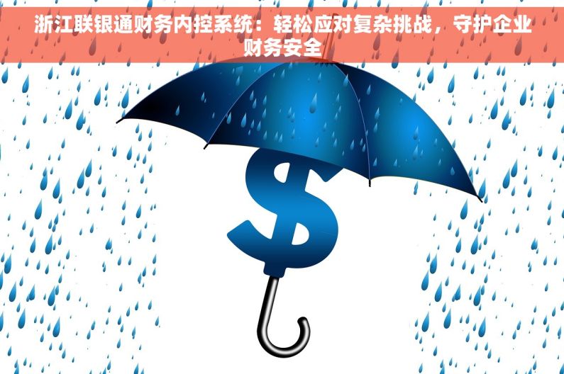 浙江联银通财务内控系统：轻松应对复杂挑战，守护企业财务安全