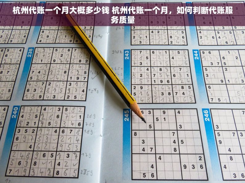 杭州代账一个月大概多少钱 杭州代账一个月，如何判断代账服务质量