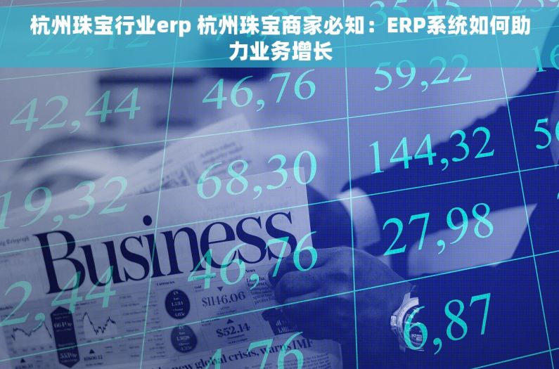 杭州珠宝行业erp 杭州珠宝商家必知：ERP系统如何助力业务增长