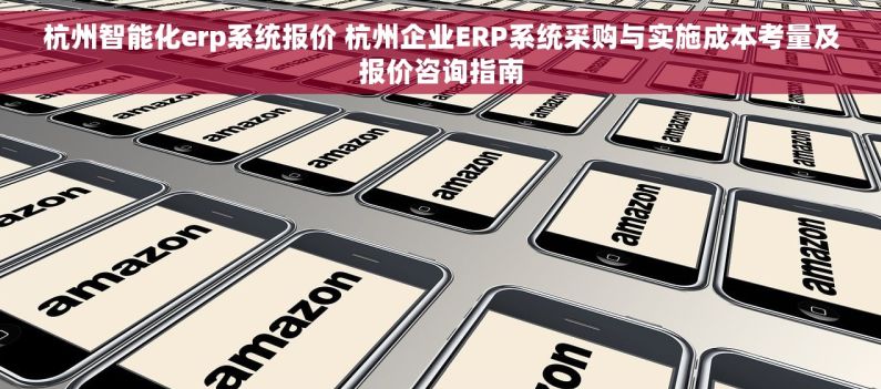 杭州智能化erp系统报价 杭州企业ERP系统采购与实施成本考量及报价咨询指南