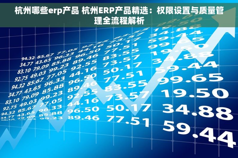 杭州哪些erp产品 杭州ERP产品精选：权限设置与质量管理全流程解析