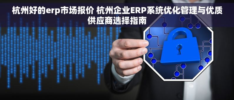 杭州好的erp市场报价 杭州企业ERP系统优化管理与优质供应商选择指南