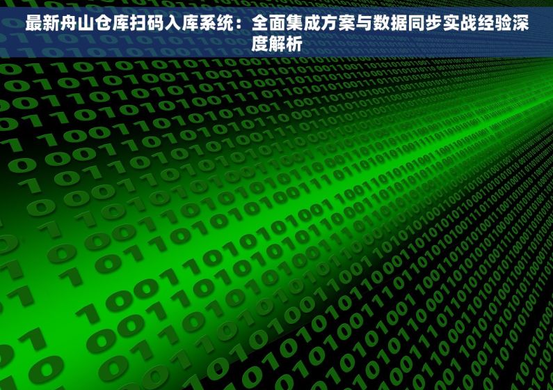 最新舟山仓库扫码入库系统：全面集成方案与数据同步实战经验深度解析