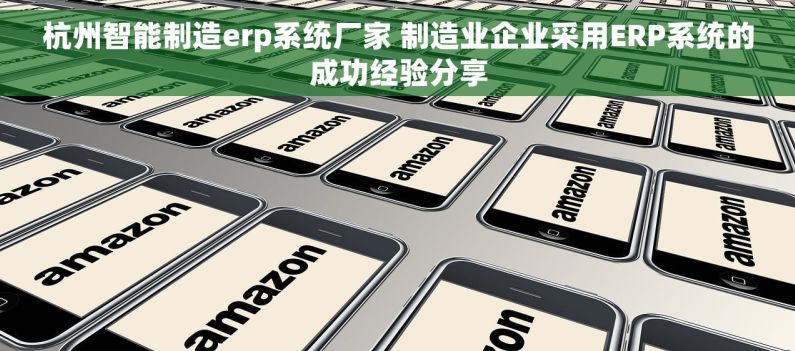 杭州智能制造erp系统厂家 制造业企业采用ERP系统的成功经验分享