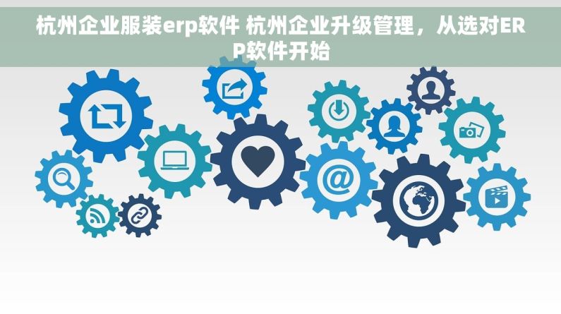 杭州企业服装erp软件 杭州企业升级管理，从选对ERP软件开始
