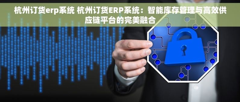 杭州订货erp系统 杭州订货ERP系统：智能库存管理与高效供应链平台的完美融合