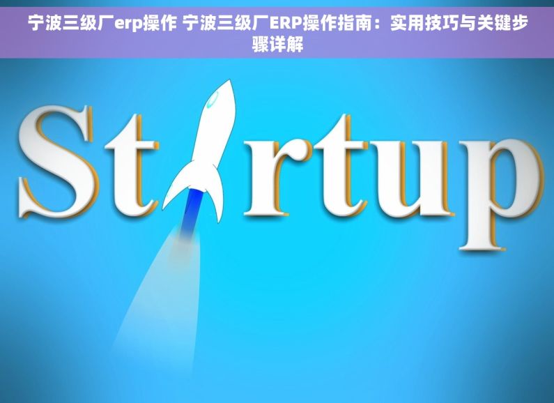 宁波三级厂erp操作 宁波三级厂ERP操作指南：实用技巧与关键步骤详解