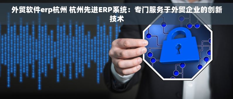 外贸软件erp杭州 杭州先进ERP系统：专门服务于外贸企业的创新技术
