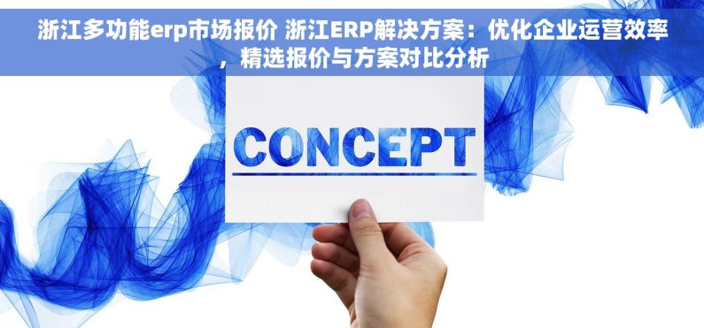 浙江多功能erp市场报价 浙江ERP解决方案：优化企业运营效率，精选报价与方案对比分析