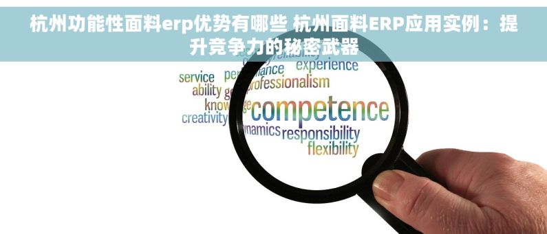 杭州功能性面料erp优势有哪些 杭州面料ERP应用实例：提升竞争力的秘密武器