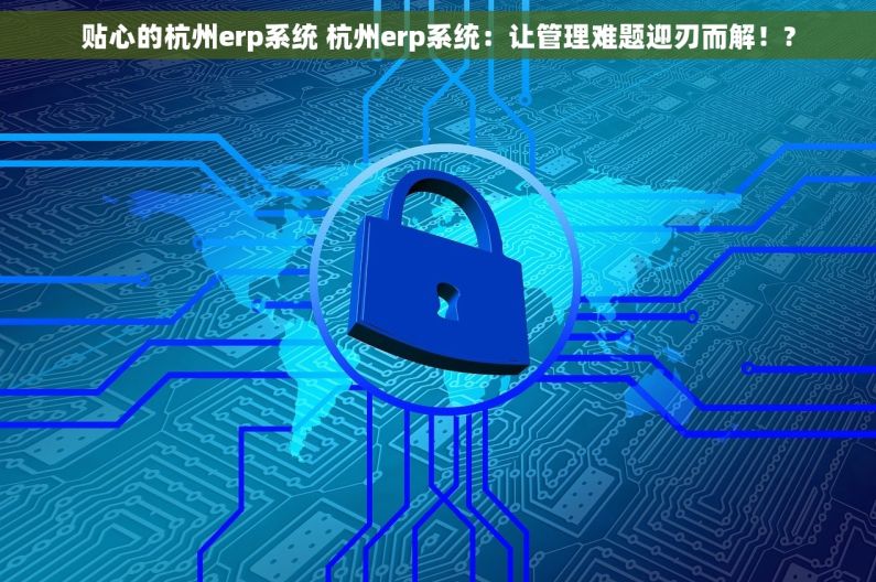 贴心的杭州erp系统 杭州erp系统：让管理难题迎刃而解！?