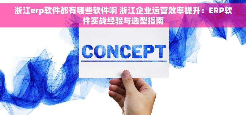 浙江erp软件都有哪些软件啊 浙江企业运营效率提升：ERP软件实战经验与选型指南