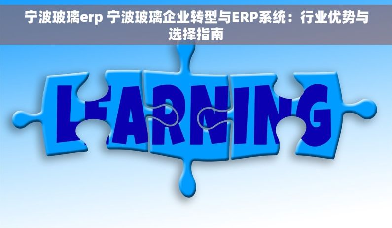 宁波玻璃erp 宁波玻璃企业转型与ERP系统：行业优势与选择指南