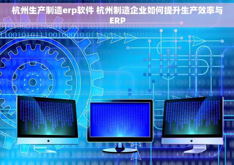 杭州生产制造erp软件 杭州制造企业如何提升生产效率与ERP