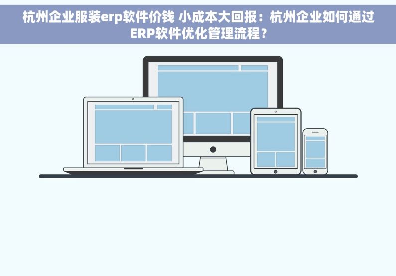 杭州企业服装erp软件价钱 小成本大回报：杭州企业如何通过ERP软件优化管理流程？